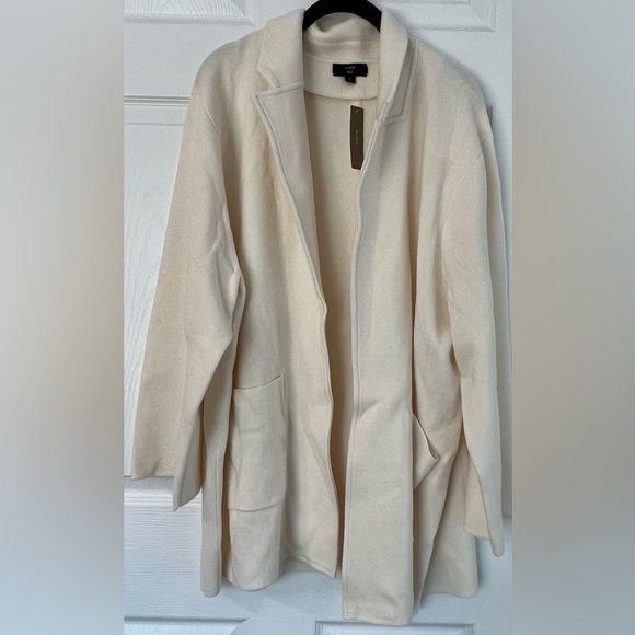 New With Tags J. Crew 365 Sophie Open Front Ivory Sweater Blazer - Picture 2 of 5
